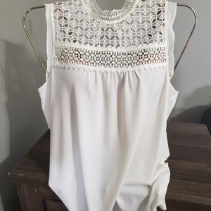 Cream tank top blouse